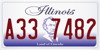 IL license plate A337482