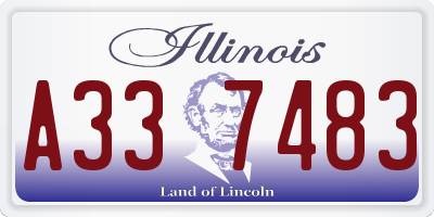 IL license plate A337483