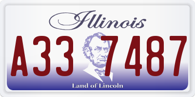 IL license plate A337487