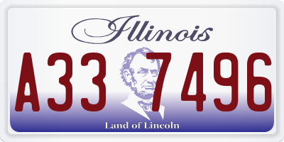 IL license plate A337496