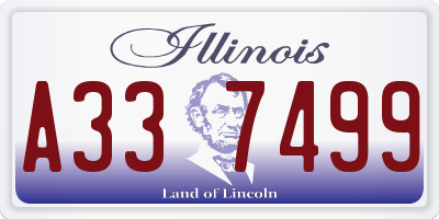 IL license plate A337499