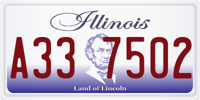 IL license plate A337502