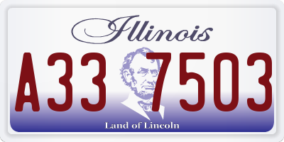 IL license plate A337503