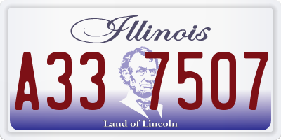IL license plate A337507
