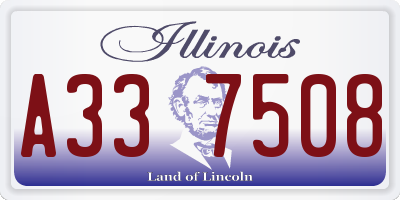 IL license plate A337508