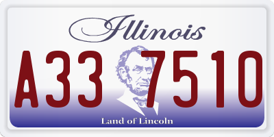 IL license plate A337510