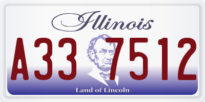 IL license plate A337512