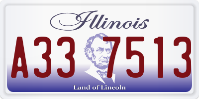 IL license plate A337513