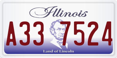 IL license plate A337524