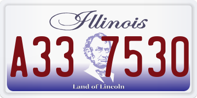 IL license plate A337530