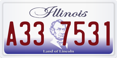 IL license plate A337531