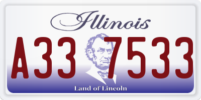 IL license plate A337533
