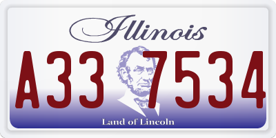 IL license plate A337534