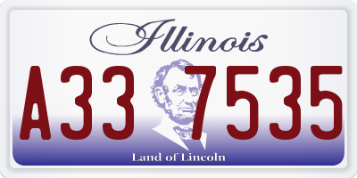 IL license plate A337535