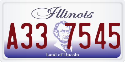 IL license plate A337545