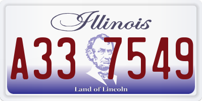 IL license plate A337549