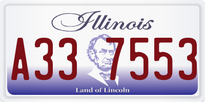 IL license plate A337553