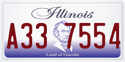 IL license plate A337554