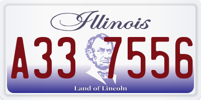 IL license plate A337556