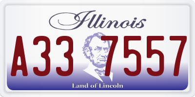 IL license plate A337557