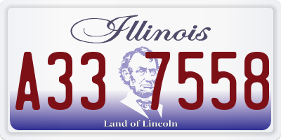 IL license plate A337558