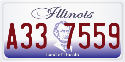 IL license plate A337559