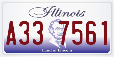 IL license plate A337561
