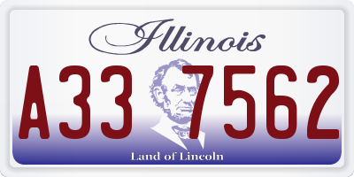 IL license plate A337562