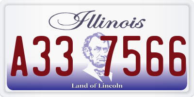 IL license plate A337566