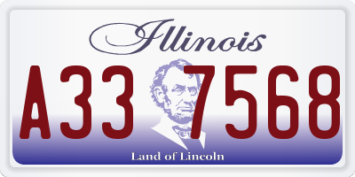 IL license plate A337568