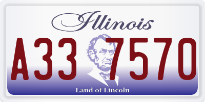 IL license plate A337570