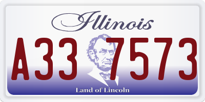 IL license plate A337573
