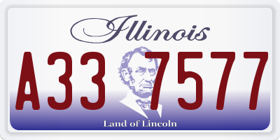 IL license plate A337577