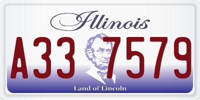 IL license plate A337579