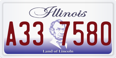 IL license plate A337580
