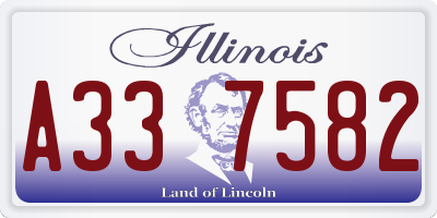 IL license plate A337582