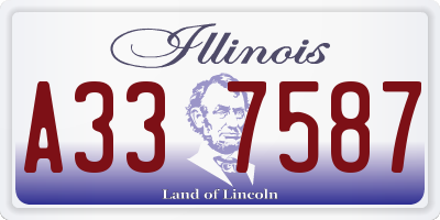IL license plate A337587