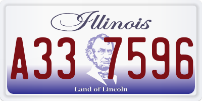 IL license plate A337596