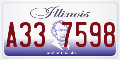 IL license plate A337598