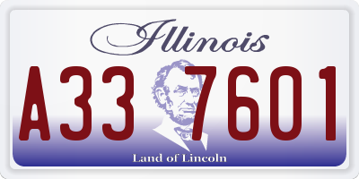 IL license plate A337601