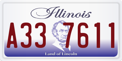 IL license plate A337611
