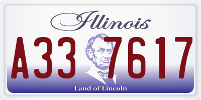 IL license plate A337617