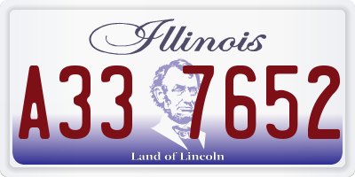 IL license plate A337652