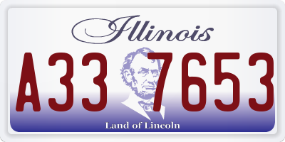 IL license plate A337653