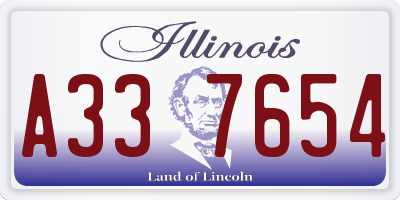 IL license plate A337654