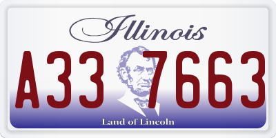 IL license plate A337663