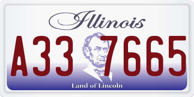 IL license plate A337665