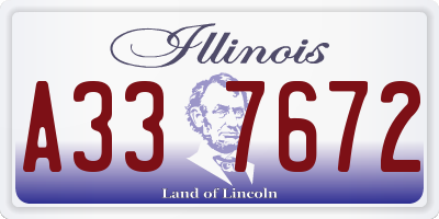 IL license plate A337672