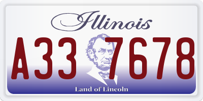 IL license plate A337678