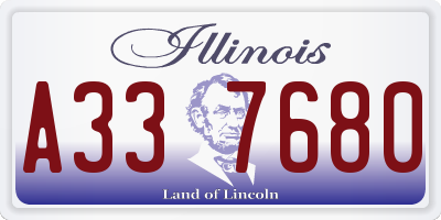 IL license plate A337680